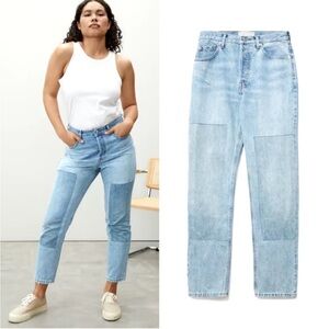 Everlane The Curvy Cheeky Straight Jean Organic Cotton 31 Crop